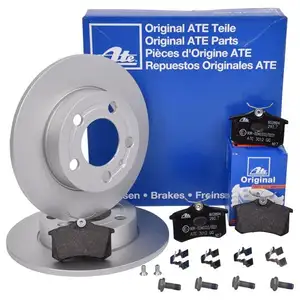 ATE Bremsenset Bremsscheiben Ø230 voll Bremsbeläge hinten VW Audi Skoda Seat ATE Bremsenset Bremsscheiben Ø230 voll Bremsbeläge hinten VW Audi Skoda Seat