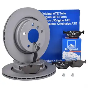 ATE Bremsenset Scheiben 294 mm belüftet Bremsbeläge Warnkontakt hinten 3er E46 ATE Bremsenset Scheiben 294 mm belüftet Bremsbeläge Warnkontakt hinten 3er E46
