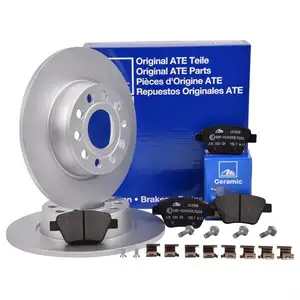 ATE Bremsenset Scheiben 272 mm voll Ceramic Bremsbel&auml;ge hinten Touran 1T A3 8P