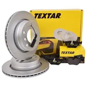 Textar Bremsenset Scheiben 276 mm Bremsbel&auml;ge Warnkontakt hinten 3er E46