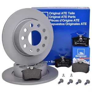 ATE Bremsenset Bremsscheiben Ø253 voll Bremsbeläge hinten Seat Skoda VW ATE Bremsenset Bremsscheiben Ø253 voll Bremsbeläge hinten Seat Skoda VW