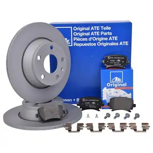 ATE Bremsenset Scheiben Ø286 voll Beläge hi Audi TT ohne elektr. Feststellbremse ATE Bremsenset Scheiben Ø286 voll Beläge hi Audi TT ohne elektr. Feststellbremse