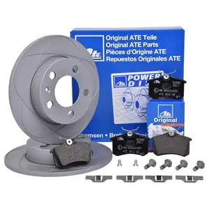 Original ATE Bremsenset Powerdisc Scheiben Ø230 voll Beläge hinten VW Audi Skoda Original ATE Bremsenset Powerdisc Scheiben Ø230 voll Beläge hinten VW Audi Skoda
