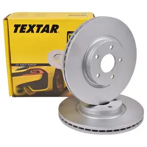Original TEXTAR 92141305 Bremsscheiben 2 St&uuml;ck vorne f&uuml;r FORD