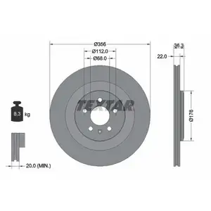 Original TEXTAR 92241803 Bremsscheiben 2 Stück hinten für AUDI Original TEXTAR 92241803 Bremsscheiben 2 Stück hinten für AUDI