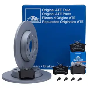 ATE Bremsenset Bremsscheiben &Oslash;255 voll Bremsbel&auml;ge hinten Audi Seat