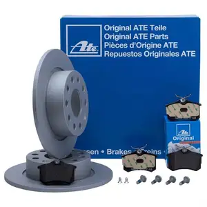 ATE Bremsenset Bremsscheiben Ø253 voll Bremsbeläge hinten VW Audi Skoda Seat ATE Bremsenset Bremsscheiben Ø253 voll Bremsbeläge hinten VW Audi Skoda Seat
