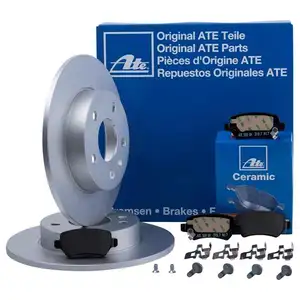 ATE Bremsenset Scheiben Ø264 voll Beläge Ceramic hinten 5 Loch Felge Opel Astra ATE Bremsenset Scheiben Ø264 voll Beläge Ceramic hinten 5 Loch Felge Opel Astra