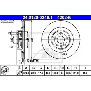 ATE 24.0120-0246.1 Bremsscheiben 2 Stück hinten für VOLVO ATE 24.0120-0246.1 Bremsscheiben 2 Stück hinten für VOLVO