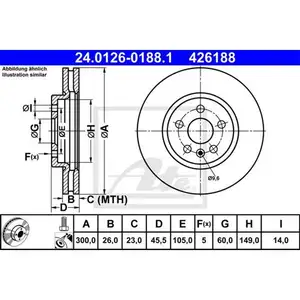 ATE 24.0126-0188.1 Bremsscheiben 2 Stück vorne für OPEL ATE 24.0126-0188.1 Bremsscheiben 2 Stück vorne für OPEL