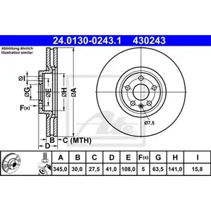 Original ATE 24.0130-0243.1 Bremsscheiben 2 Stück vorne für VOLVO Original ATE 24.0130-0243.1 Bremsscheiben 2 Stück vorne für VOLVO