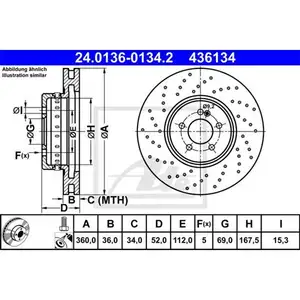 Original ATE 24.0136-0134.2 Bremsscheiben 2 Stück vorne für MERCEDES-BENZ Original ATE 24.0136-0134.2 Bremsscheiben 2 Stück vorne für MERCEDES-BENZ