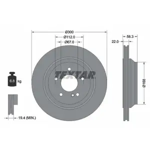 TEXTAR 92176303 Bremsscheiben 2 Stück hinten für MERCEDES-BENZ TEXTAR 92176303 Bremsscheiben 2 Stück hinten für MERCEDES-BENZ