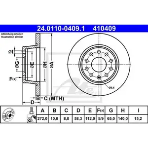 ATE Bremsscheiben 2 Stück hinten z. Bsp. für SKODA ATE Bremsscheiben 2 Stück hinten z. Bsp. für SKODA