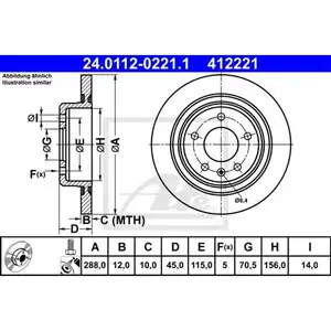 ATE 24.0112-0221.1 Bremsscheiben 2 Stück hinten für OPEL ATE 24.0112-0221.1 Bremsscheiben 2 Stück hinten für OPEL