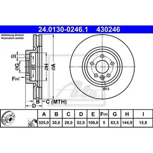 Original ATE 24.0130-0246.1 Bremsscheiben 2 Stück vorn für LAND ROVER Original ATE 24.0130-0246.1 Bremsscheiben 2 Stück vorn für LAND ROVER