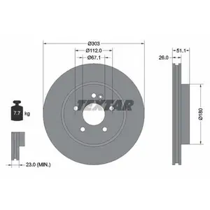 TEXTAR 92089905 Bremsscheiben 2 Stück vorne für MERCEDES-BENZ TEXTAR 92089905 Bremsscheiben 2 Stück vorne für MERCEDES-BENZ