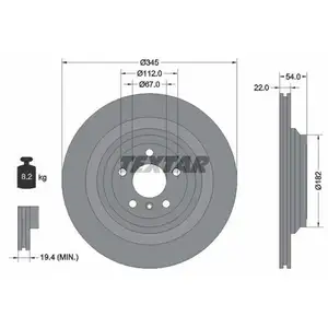 Original TEXTAR 92284003 Bremsscheiben 2 Stück hinten für MERCEDES-BENZ Original TEXTAR 92284003 Bremsscheiben 2 Stück hinten für MERCEDES-BENZ