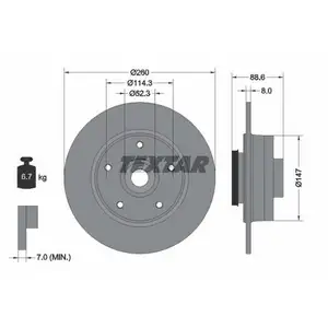 TEXTAR 92291003 Bremsscheiben 2 Stück hinten für RENAULT TEXTAR 92291003 Bremsscheiben 2 Stück hinten für RENAULT