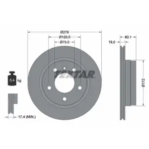 TEXTAR 92072403 Bremsscheiben 2 Stück BMW TEXTAR 92072403 Bremsscheiben 2 Stück BMW