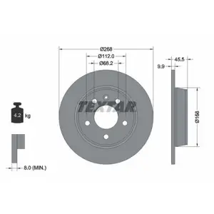 TEXTAR 92074303 Bremsscheiben 2 Stück VW TEXTAR 92074303 Bremsscheiben 2 Stück VW