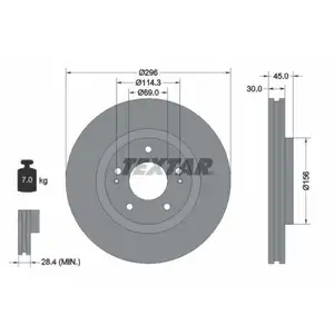 TEXTAR 92178703 Bremsscheiben 2 Stück MITSUBISHI TEXTAR 92178703 Bremsscheiben 2 Stück MITSUBISHI