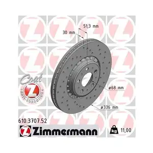 Original ZIMMERMANN 610.3707.52 Bremsscheiben 2 Stück für VOLVO Original ZIMMERMANN 610.3707.52 Bremsscheiben 2 Stück für VOLVO