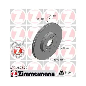 ZIMMERMANN 470.2423.20 Bremsscheiben 2 Stück ZIMMERMANN 470.2423.20 Bremsscheiben 2 Stück