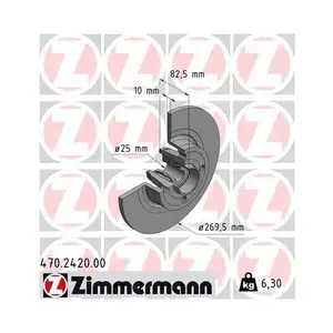 Zimmermann 470.2420.00 Bremsscheiben 2 Stück RENAULT Zimmermann 470.2420.00 Bremsscheiben 2 Stück RENAULT