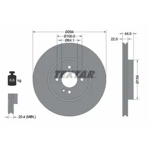 TEXTAR 92183503 Bremsscheiben 2 St&uuml;ck MINI