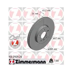 ZIMMERMANN 150.2929.20 Bremsscheiben 2 Stück BMW ZIMMERMANN 150.2929.20 Bremsscheiben 2 Stück BMW