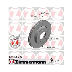 ZIMMERMANN 370.3065.20 Bremsscheiben 2 Stück MAZDA ZIMMERMANN 370.3065.20 Bremsscheiben 2 Stück MAZDA