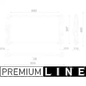 MAHLE CR 1697 000P K&uuml;hlmittelk&uuml;hler f&uuml;r OPEL, VAUXHALL
