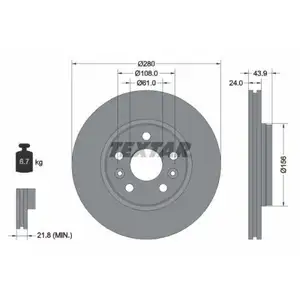 TEXTAR 92202403 Bremsscheiben 2 Stück RENAULT TEXTAR 92202403 Bremsscheiben 2 Stück RENAULT