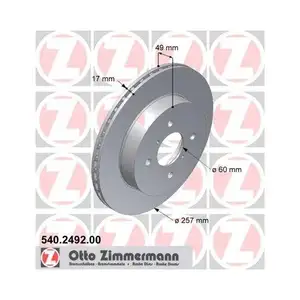 Zimmermann 540.2492.00 Bremsscheiben 2 Stück SUZUKI Zimmermann 540.2492.00 Bremsscheiben 2 Stück SUZUKI