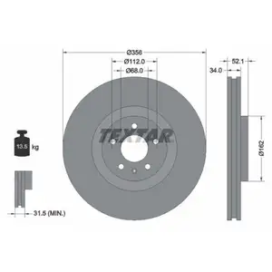 TEXTAR 92238203 Bremsscheiben 2 Stück AUDI TEXTAR 92238203 Bremsscheiben 2 Stück AUDI