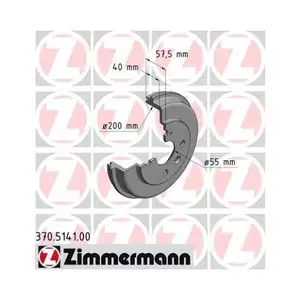Zimmermann 370.5141.00 Bremstrommeln 2 Stück für MAZDA Zimmermann 370.5141.00 Bremstrommeln 2 Stück für MAZDA