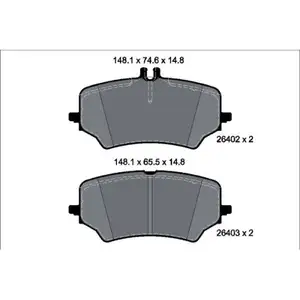 Bremsbelagsatz Scheibenbremse Textar 2640201 Q+ für Mercedes Benz Hinterachse Bremsbelagsatz Scheibenbremse Textar 2640201 Q+ für Mercedes Benz Hinterachse