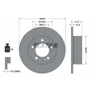 TEXTAR 92228800 Bremsscheiben 2 Stück hinten für OPEL TEXTAR 92228800 Bremsscheiben 2 Stück hinten für OPEL