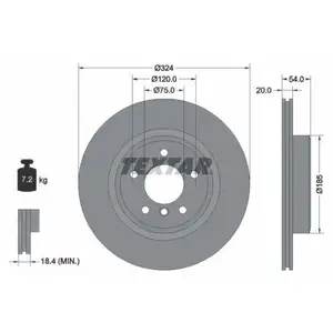 TEXTAR 92231103 Bremsscheiben 2 Stück hinten BMW TEXTAR 92231103 Bremsscheiben 2 Stück hinten BMW