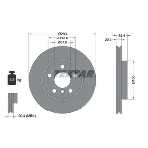 TEXTAR 92279203 Bremsscheiben 2 Stück vorne MINI TEXTAR 92279203 Bremsscheiben 2 Stück vorne MINI