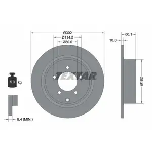 TEXTAR 92255103 Bremsscheiben 2 Stück MITSUBISHI TEXTAR 92255103 Bremsscheiben 2 Stück MITSUBISHI