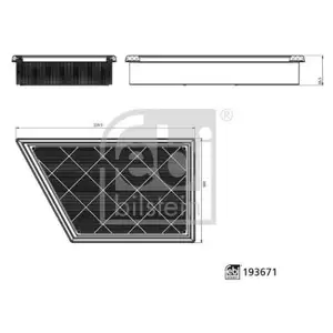 FEBI BILSTEIN 193671 Luftfilter FEBI BILSTEIN 193671 Luftfilter