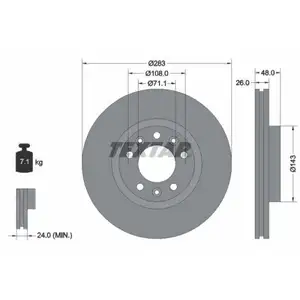 TEXTAR 92232503 Bremsscheiben 2 Stück PEUGEOT TEXTAR 92232503 Bremsscheiben 2 Stück PEUGEOT