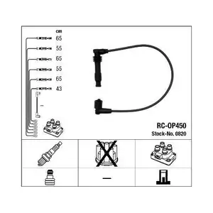 NGK 0820 Zündleitungssatz RC-OP450 für OPEL NGK 0820 Zündleitungssatz RC-OP450 für OPEL