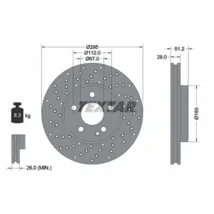 Original TEXTAR 92257505 Bremsscheiben 2 Stück vorne für MERCEDES-BENZ Original TEXTAR 92257505 Bremsscheiben 2 Stück vorne für MERCEDES-BENZ