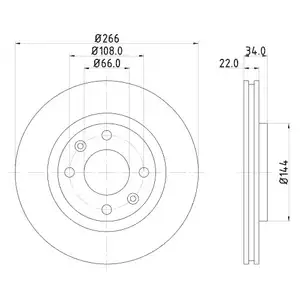 Mintex MDC1491 Bremsscheiben 2 Stück für CITROËN Mintex MDC1491 Bremsscheiben 2 Stück für CITROËN