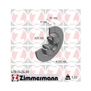 Zimmermann 470.2424.00 Bremsscheiben 2 Stück RENAULT Zimmermann 470.2424.00 Bremsscheiben 2 Stück RENAULT