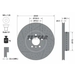 TEXTAR 92265225 Bremsscheiben 2 Stück BMW TEXTAR 92265225 Bremsscheiben 2 Stück BMW