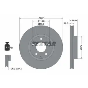 TEXTAR 92257403 Bremsscheiben 2 Stück MAZDA TEXTAR 92257403 Bremsscheiben 2 Stück MAZDA